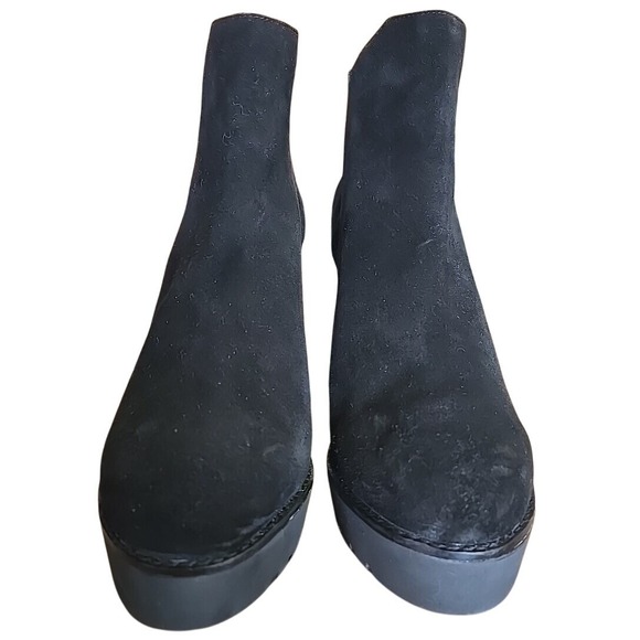 Kurt Geiger Black Suede Wedge Ankle‎ Boots Sz 9.5 Gently Used - Picture 2 of 6